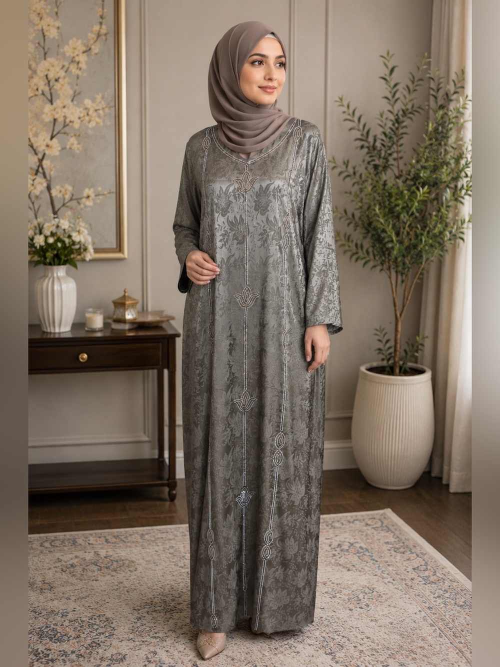 Muslim modest long dress muslim
Abaya long islamic dress
Grey Xl